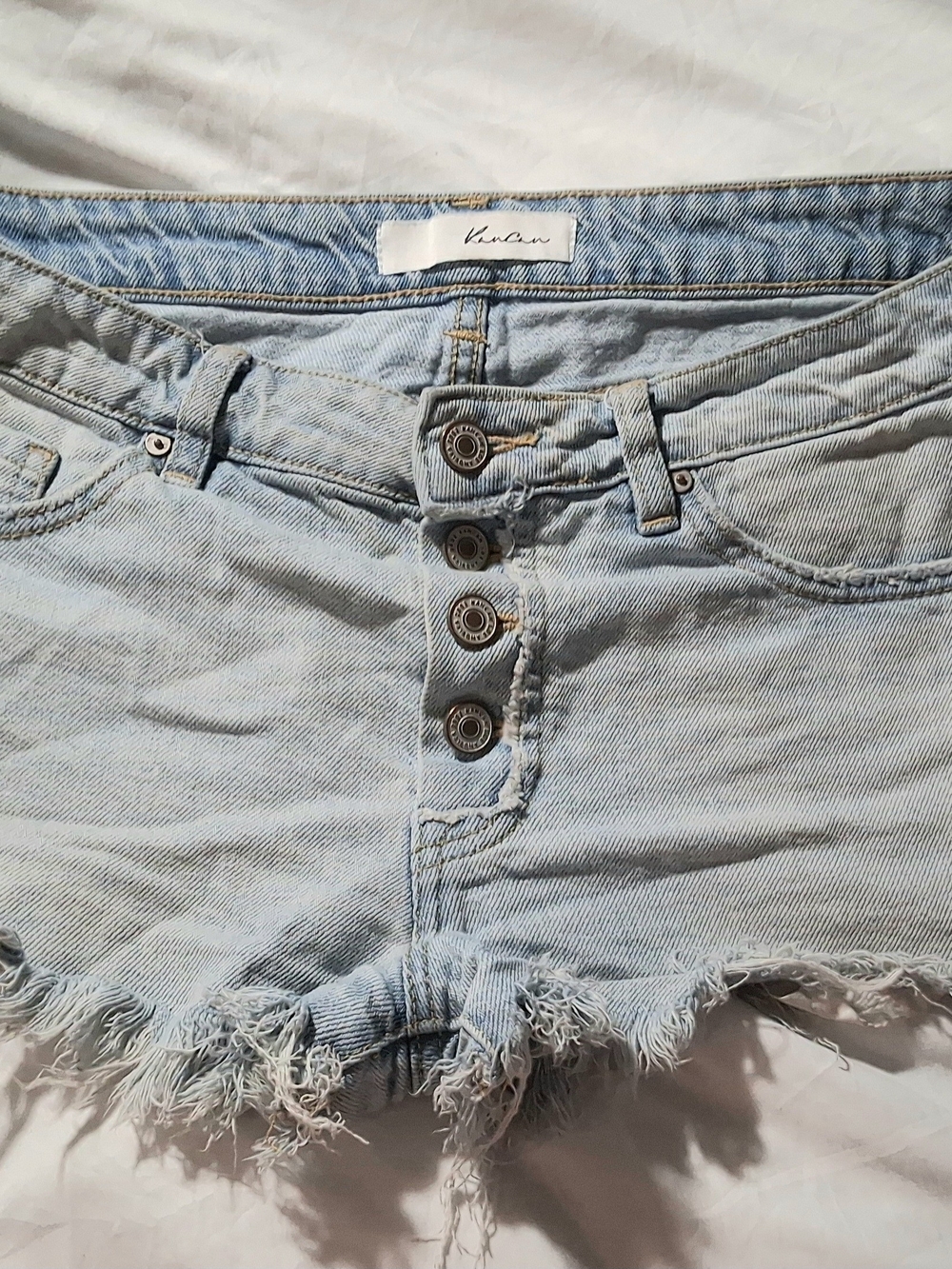 Hollister Women's Jean Shorts in Blue Size Large
